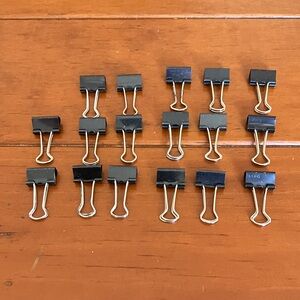 Black Binder Clips